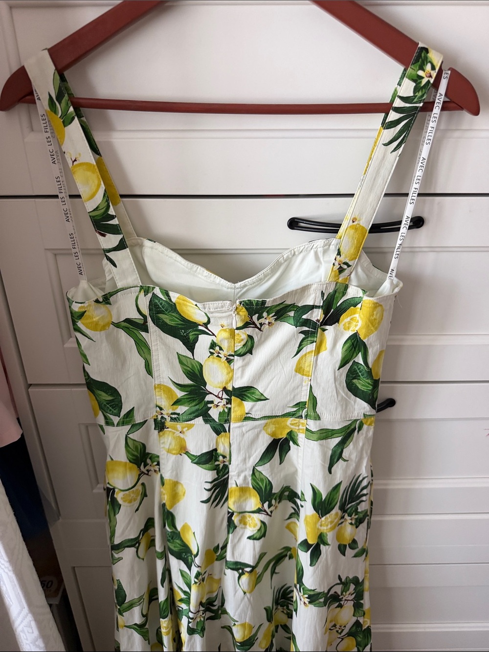 Avce Les Filles White Lemon-Print Midi Dress - Picture 3 of 6